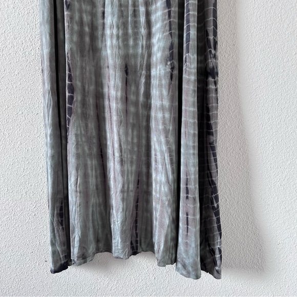 HODGES Women Tie Dye Maxi Skirt Large Olive Green Modal Blend Boho Hippie Fest - Picture 2 of 11